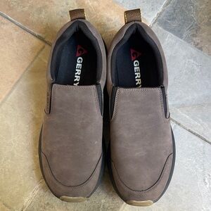 Gerry Weber Men's Taupe Brown Slip-On Loafers with Tan Pull Tabs